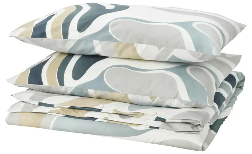 روتختی و ۲ روبالشی چند رنگ سایز ۲۴۰x۲۲۰/۵۰x۸۰ ایکیا مدل MYGGLASVINGE