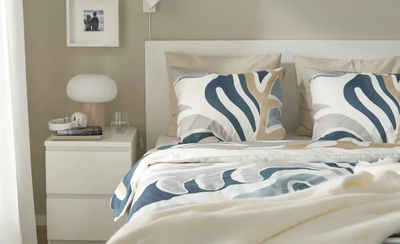 روتختی و ۲ روبالشی چند رنگ سایز ۲۴۰x۲۲۰/۵۰x۸۰ ایکیا مدل MYGGLASVINGE