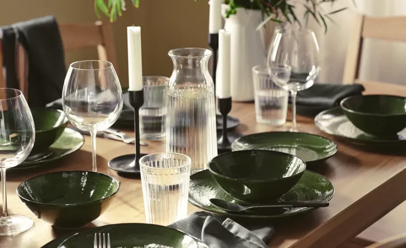 بشقاب سبز سایز ۲۶ سانتی‌متر ایکیا مدل PELARKAKTUS