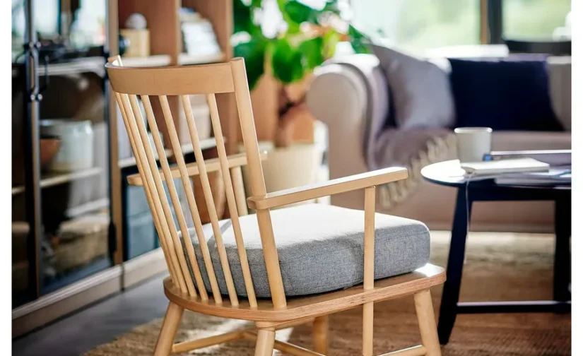 صندلی راحتی توس/تیبلبی بژ/خاکستری ایکیا مدل PERSBOL