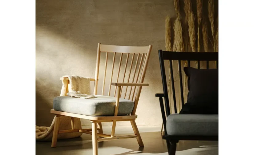 صندلی راحتی توس/تیبلبی بژ/خاکستری ایکیا مدل PERSBOL