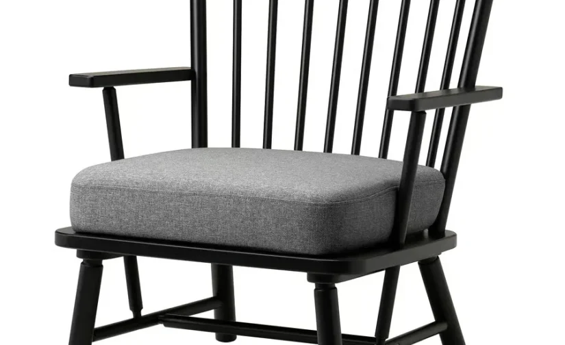 صندلی راحتی مشکی/تیبلبی بژ/خاکستری ایکیا مدل PERSBOL