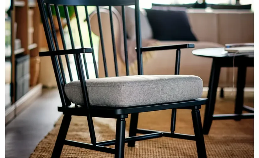 صندلی راحتی مشکی/تیبلبی بژ/خاکستری ایکیا مدل PERSBOL