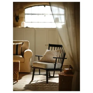 صندلی راحتی مشکی/تیبلبی بژ/خاکستری ایکیا مدل PERSBOL