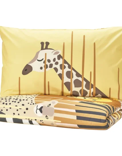 روتختی و روبالشی زرد/ساوانا سایز ۱۵۰x۲۰۰/۵۰x۸۰ ایکیا مدل SANDLÖPARE