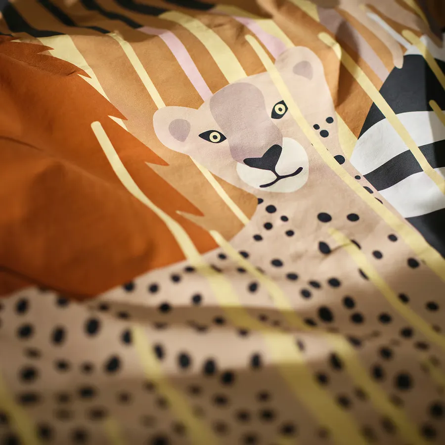 روتختی و روبالشی زرد/ساوانا سایز ۱۵۰x۲۰۰/۵۰x۸۰ ایکیا مدل SANDLÖPARE