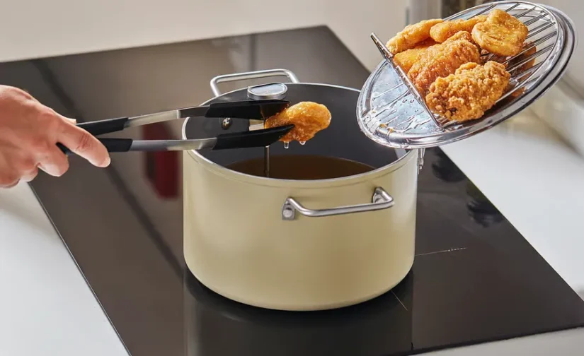 قابلمه نچسب رنگ سبز بژ روشنئ۴ لیتری ایکیا مدل SKÄGGTORSK