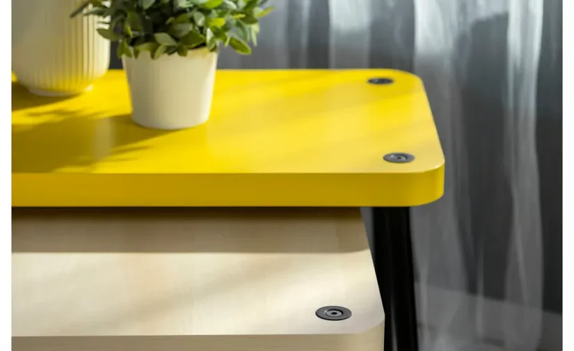 میزهای عسلی مجموعه ۲ تایی طرح زرد/توس ایکیا مدل SONHULT