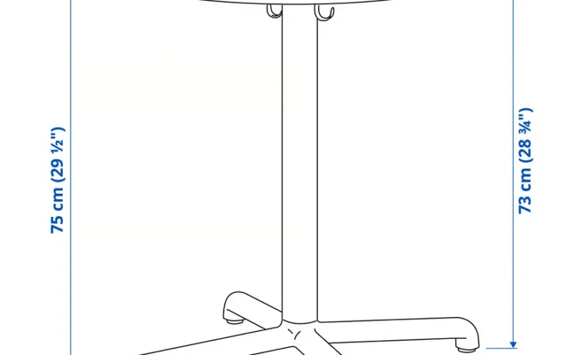 میز آنتراسیت مشکی سایز ۷۰ ایکیا مدل STENSELE