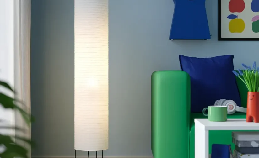 آباژور ایستاده سفید/مشکی ایکیا مدل STRANDAD