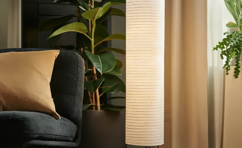 آباژور ایستاده سفید/مشکی ایکیا مدل STRANDAD