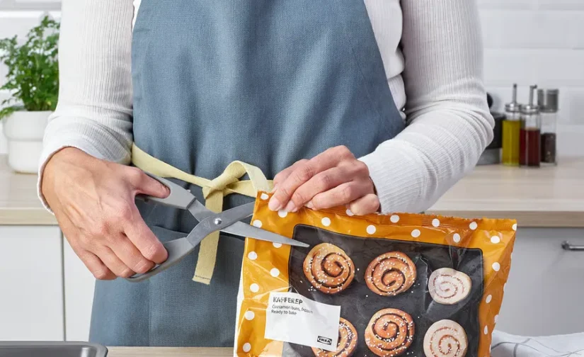 مجموعه ۲ عددی قیچی استیل ضد زنگ خاکستری/خاکستری-فیروزهای ایکیا مدل SVÄRDFISK