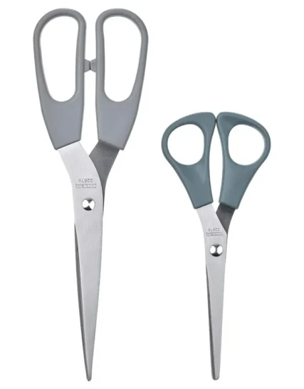 مجموعه ۲ عددی قیچی استیل ضد زنگ خاکستری/خاکستری-فیروزه‌ای ایکیا مدل SVÄRDFISK