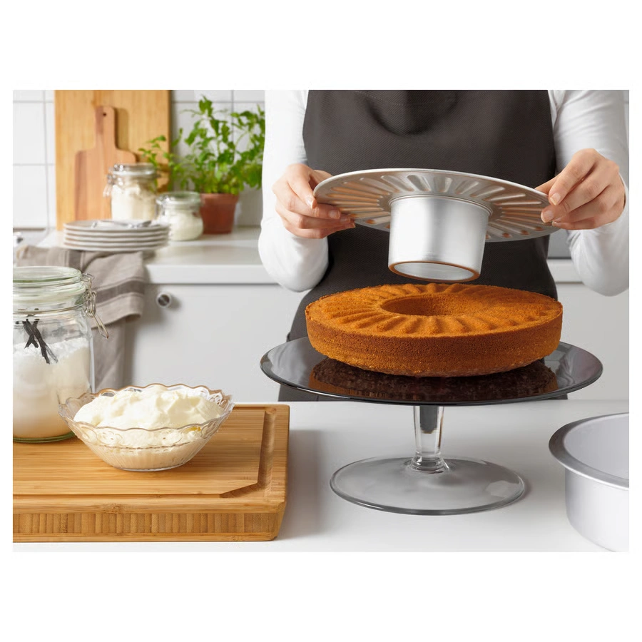 قالب کیک با پایه شل نقرهای رنگ ایکیا مدل VARDAGEN