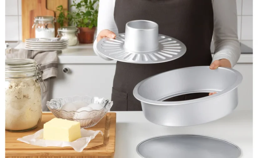 قالب کیک با پایه شل نقرهای رنگ ایکیا مدل VARDAGEN