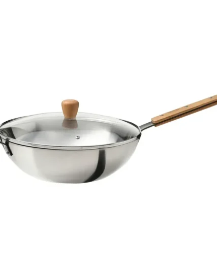 وک با درب شیشه/فولاد کربنی راش سایز ۳۲ ایکیا مدل VARDAGEN