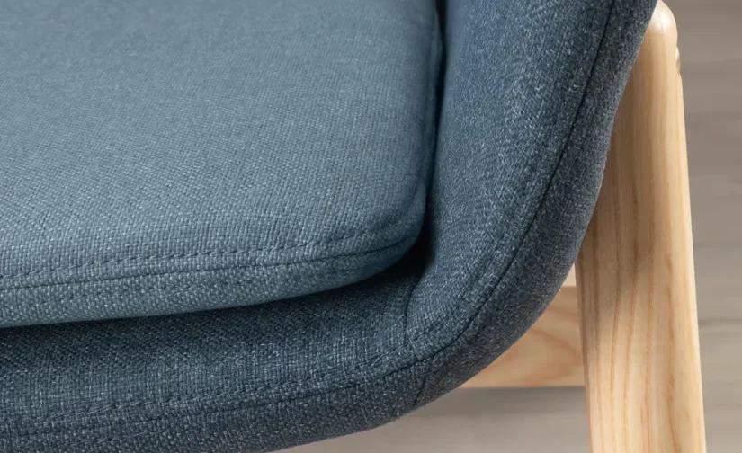 صندلی راحتی پشتی بلند آبی تیره ایکیا مدل VEDBO