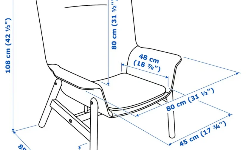 صندلی راحتی پشتی بلند سبز روشن گانارد ایکیا مدل VEDBO