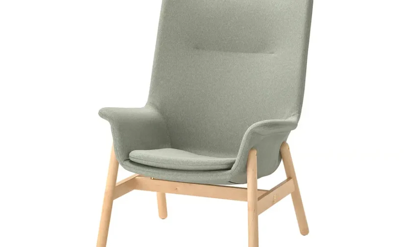 صندلی راحتی پشتی بلند سبز روشن گانارد ایکیا مدل VEDBO