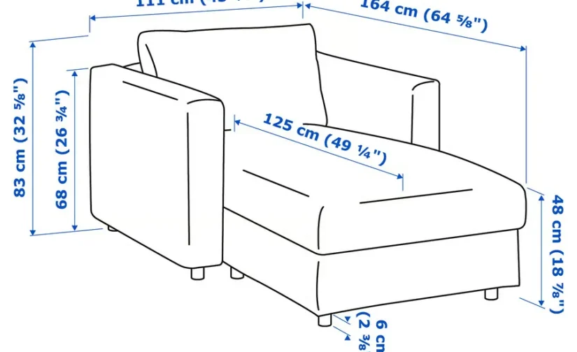 مبل راحتی قرمز/قهوه ای گانارد ایکیا مدل VIMLE