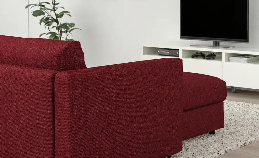 مبل راحتی قرمز/قهوه ای گانارد ایکیا مدل VIMLE