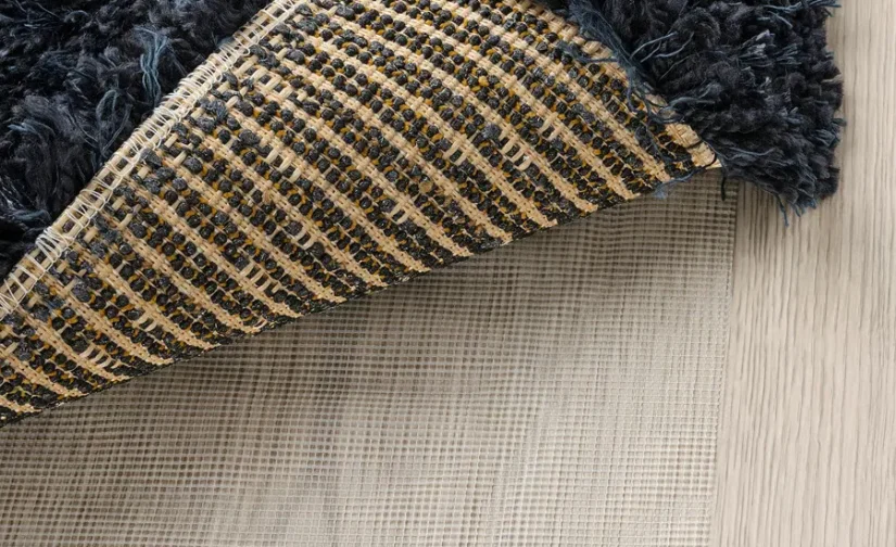 فرش پرز بلند آبی تیره سایز ۲۰۰x۳۰۰ ایکیا مدل VOLLERSLEV