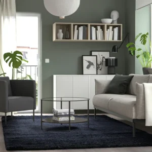فرش پرز بلند آبی تیره سایز ۲۰۰x۳۰۰ ایکیا مدل VOLLERSLEV