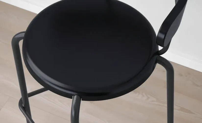 صندلی بار آنتراسیت سایز ۷۵ ایکیا مدل YNGVAR