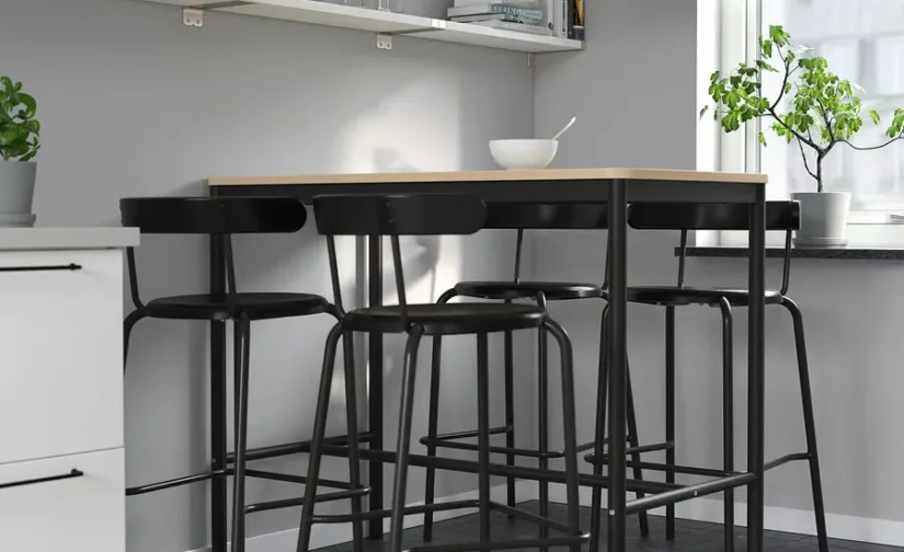 صندلی بار آنتراسیت سایز ۷۵ ایکیا مدل YNGVAR