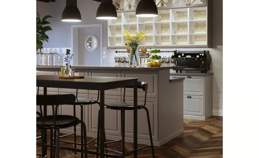 صندلی بار آنتراسیت سایز ۷۵ ایکیا مدل YNGVAR