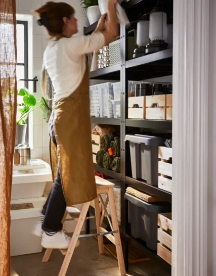 چهارپایه پله‌ای، چوب راش، ۶۳ سانتی‌متر ایکیا مدل BEKVÄM
