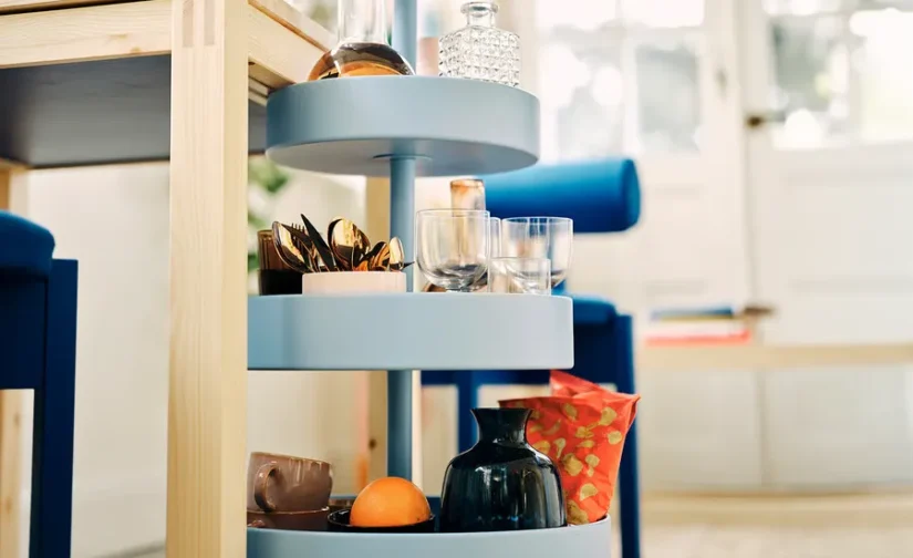 ترولی آبی، ۸۹x۴۸ سانتی‌متر ایکیا مدل IKEA PS 2026