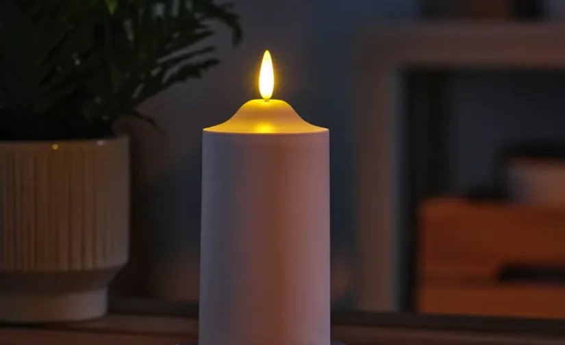 شمع ستونی LED، سفید باتری خور، ۱۴ سانتی‌متر ایکیا مدل SMÅLOM