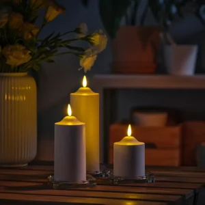 شمع ستونی LED، سفید باتری خور، ۱۴ سانتی‌متر ایکیا مدل SMÅLOM
