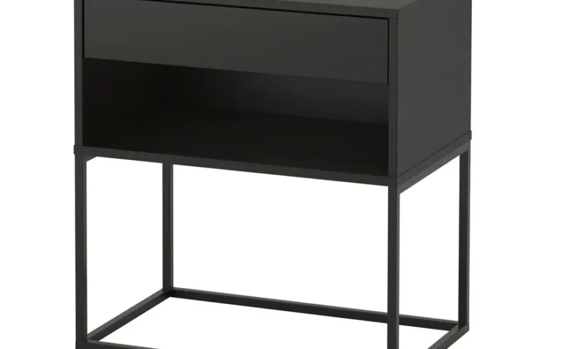 میز کنار تخت، مشکی، ۶۰x۳۹ سانتی‌متر ایکیا مدل VIKHAMMER