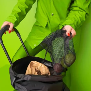 سبد خرید چرخ‌دار مشکی، ابعاد ۳۳x۲۴x۶۸ سانتی‌متر حجم ۳۸ لیتر ایکیا مدل RADARBULLE