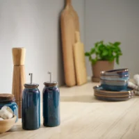 بطری روغن/سرکه، آبی، ۱۹ سانتی‌متر ایکیا مدل BRUGDHAJ
