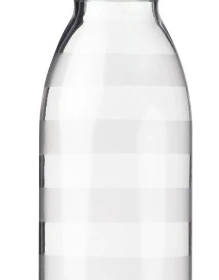 بطری آب، راه راه/خاکستری تیره، ۰.۷ لیتر ایکیا مدل IKEA 365+