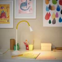 چراغ رومیزی LED، زرد/سفید ایکیا مدل NÄVLINGE