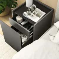 میز کنار تخت، خاکستری تیره، ۴۱x۴۱x۵۰ سانتی‌متر ایکیا مدل PLÖJKER