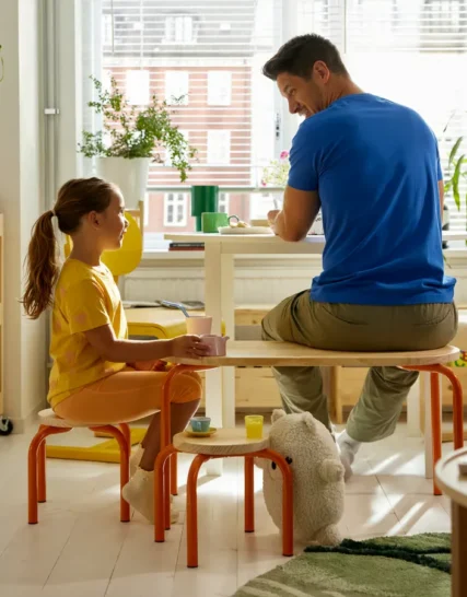 میز کودک، چوبی/نارنجی، ۸۴x۴۲ سانتی‌متر ایکیا مدل GREJSIMOJS