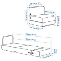 صندلی تخت‌خواب‌شو، نارنجی روشن Skiftebo ایکیا مدل IKEA PS 2026
