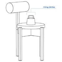 صندلی، آبی روشن/نابک، آبی روشن ایکیا مدل IKEA PS 2026