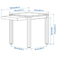 میز و ۲ صندلی، چوب کاج/نابک آبی روشن، ۷۰x۷۰ سانتی‌متر ایکیا مدل IKEA PS 2026