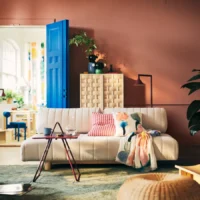 مبل تختخواب شو سه نفره Skiftebo، خاکستری روشن-بژ ایکیا مدل IKEA PS 2026