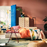 مبل تختخواب شو سه نفره Skiftebo، خاکستری روشن-بژ ایکیا مدل IKEA PS 2026