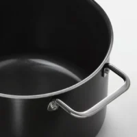 قابلمه با درب، روکش نچسب، استیل ضد زنگ/مشکی-خاکستری، ۳ لیتر ایکیا مدل GULDÖRING
