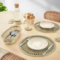 زیربشقابی دست‌ساز از الیاف طبیعی (ساز)، قطر ۳۷ سانتی‌متر ایکیا مدل PENNFISK