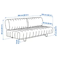 مبل تختخواب شو سه نفره Skiftebo، خاکستری روشن-بژ ایکیا مدل IKEA PS 2026