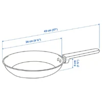 ماهیتابه، روکش نچسب/استیل ضد زنگ، 24 سانتی‌متر ایکیا مدل MIDDAGSMAT
